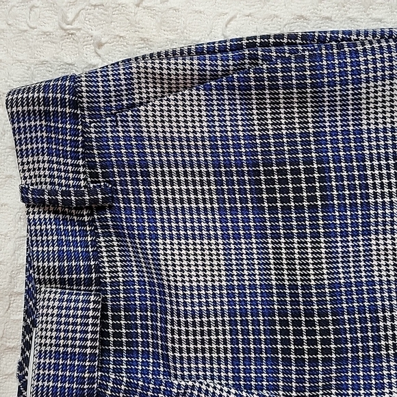 Reiss Josie taylored Trousers, Blue Plaid, Size 2 - Picture 8 of 13